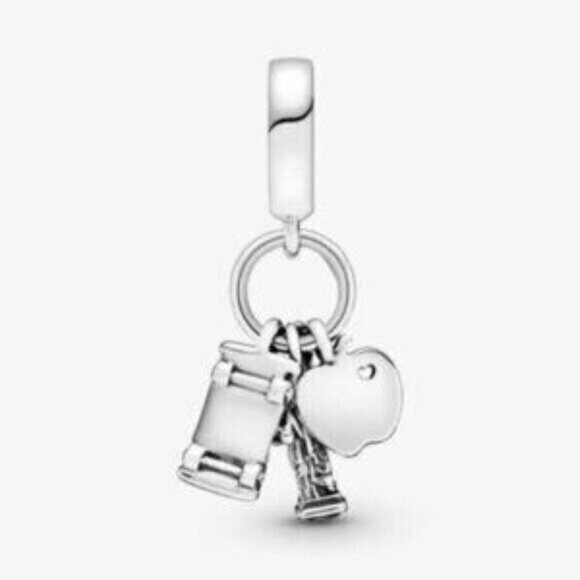 Symbols of New York City Dangle Charm For Pandora Bracelet Sterling Silver - Picture 3 of 3